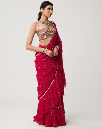 Launching Bollywood Style Pleated Ready To Wear Saree