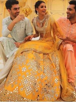 Launching Mono Satin Silk Real Mirror work Lehenga Choli