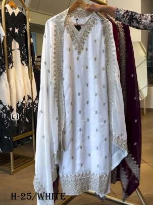 Launching New Design White Kurta  Palazzo With Dupatta Set