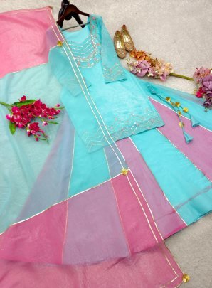 Launching New Designer Party Wear Look Heavy Curancy Silk Top Lehenga and Dupatta Set