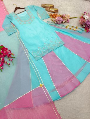 Launching New Designer Party Wear Look Heavy Curancy Silk Top Lehenga and Dupatta Set