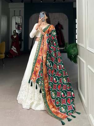 Launching New Lehenga With Printed Dola Silk Dupatta