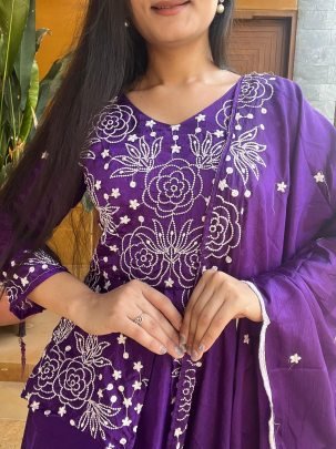 Launching New Purple Gown With Attached Jacket
