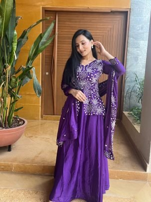 Launching New Purple Gown With Attached Jacket