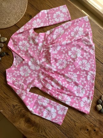 Light Pink Floral Print Summer Wear Top