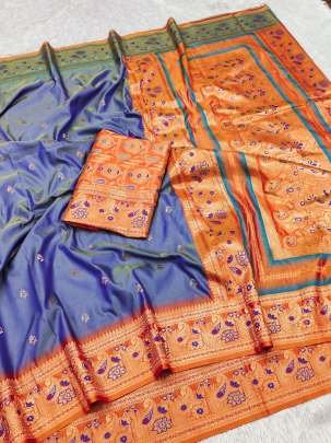Light Violet Banarasi Silk Saree and Blouse