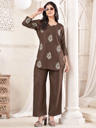  Lightweight Chiku Cord Set With Beautiful Embroidery