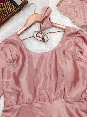 Long Anarkali Dress with Embroidered Dupatta