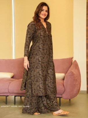 lucaya vol 12  beautiful print readymade straight kurti with bottom collection
