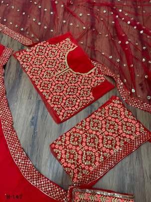 Lunching Georgette Bridal Lehenga Choli With Embroidery Work
