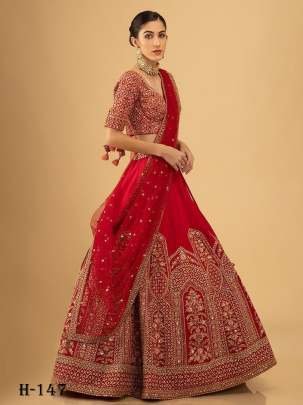 Lunching Georgette Bridal Lehenga Choli With Embroidery Work
