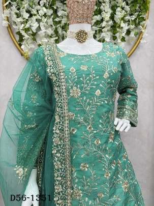 Luxurious Crepe Satin Designer Suit Set with Sharara