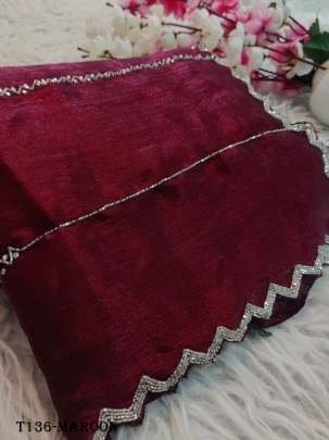Luxurious Maroon Jimmy Choo Handwork Saree