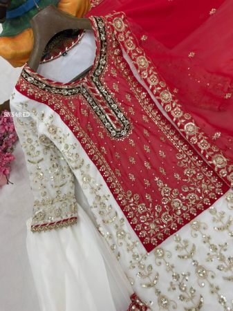 Luxury Faux Georgette Sharara Suit with Heavy Sequins Work