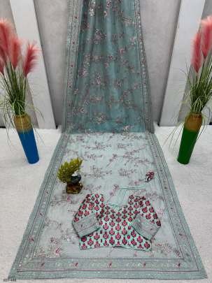 Luxury Look Designer Heavy Organza Silk Saree