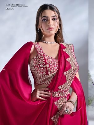 Mahotsav Aura Mohmanthan 24600 Satin Silk Pink Saree