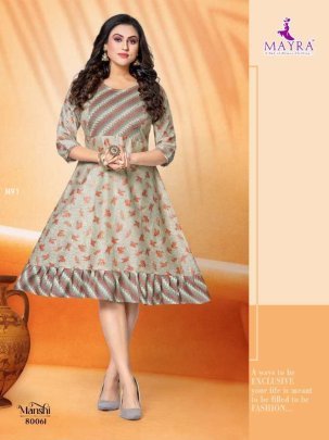 Maira   Mansi   Capsul Foil Print With Manual Handwork Kurti