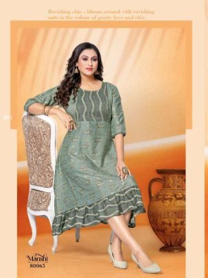 Maira   Mansi   Capsul Foil Print With Manual Handwork Kurti
