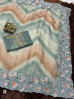 Matt Sequins Rama Colour Cotton Silk Saree