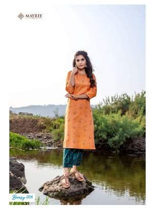 Mayree Brand Breezy Fancy Long Rayon Straight Kurti