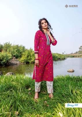 Mayree Brand Breezy Fancy Long Rayon Straight Kurti