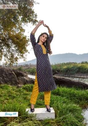 Mayree Brand Breezy Fancy Long Rayon Straight Kurti