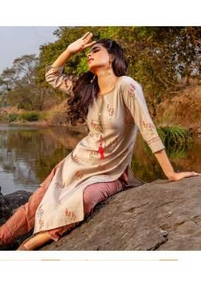 Mayree Brand Breezy Fancy Long Rayon Straight Kurti