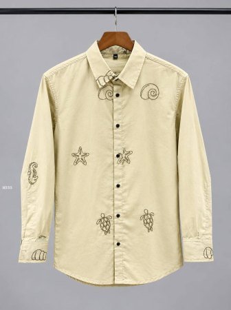 Mens Stylish Casual Wear Yellow Shirt