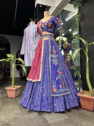 Mens Wear Purple Pure Silk Kurta Pajama Set