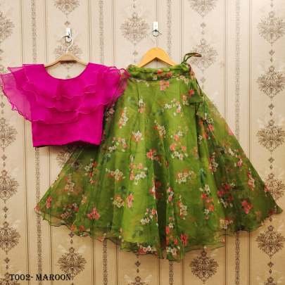 Most Trending Beautiful Printed Stiched Lehngha Designer Blouse