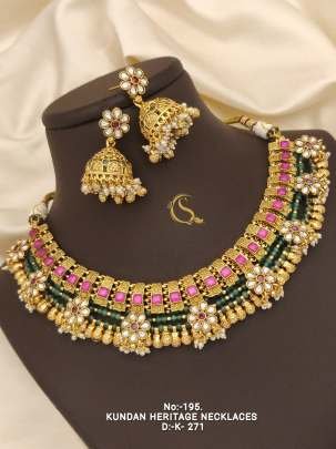 Multi Color Kundan Heritage Necklace