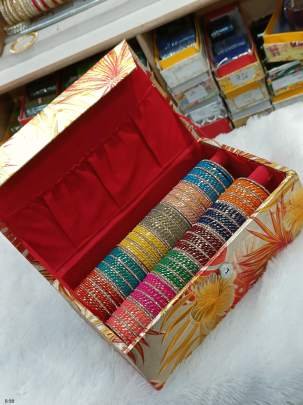 Multi Color Multi Dotted Velvet Bangles