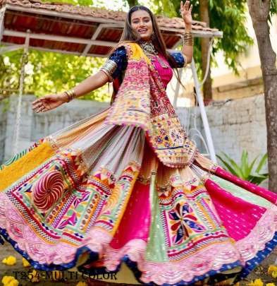 Multi Color Muslin Cotton Designer Printed Lehenga Choli