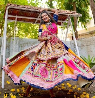 Multi Color Muslin Cotton Designer Printed Lehenga Choli