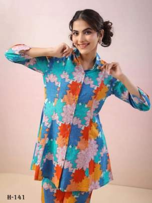 Multi Color Printed Cotton Top and Pant
