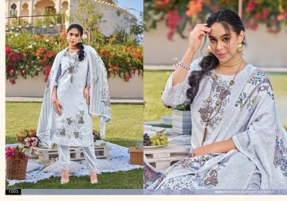 Muslin Cotton Kurti Bottom Set Digital Applique Catalog From Isavasyam Corporation