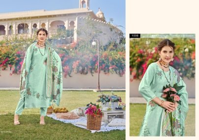 Muslin Cotton Kurti Bottom Set Digital Applique Catalog From Isavasyam Corporation