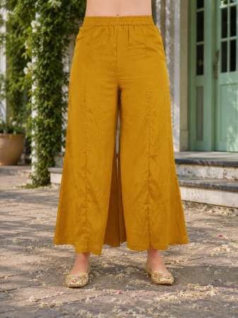 Mustard Colour Embroidered Kurti Pant Dupatta
