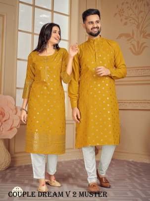Muster Couple Dream V 2 Pure Cotton Kurta With Payjama