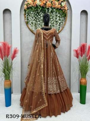 Muster Full Stitched Party Wear Georgette Gown