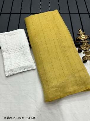 Muster Sequence Work Kora Organza Georgette Saree