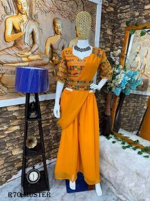 Muster Uniqe Georgette Sequence Sharara Suits With Blouse And Dupatta