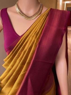 Musterd Beautiful Festival Wear Soft Lichi Silk Saree