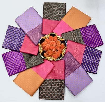 Musterd Beautiful Festival Wear Soft Lichi Silk Saree