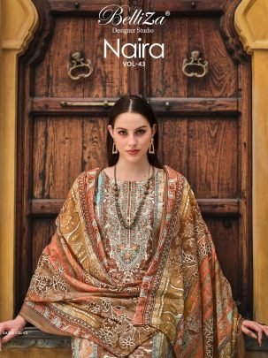 Naira Vol 43 By Belliza Designer Studio Cotton Digital Print Dress Material From Fab Funda