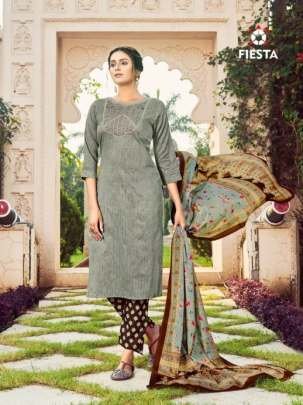 Nargis Exclusive Embroidery Kurtis With Fancy Dupatta By Fiesta