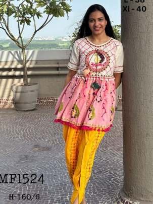 Navratri Embroidered Kedias and Tulip Pants Pure Khadi