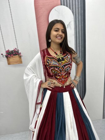 Navratri Special 6 Meter Flair Cotton Lehenga