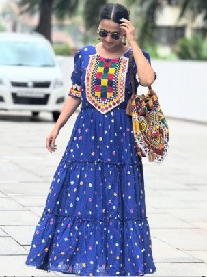 Navratri Special Beautiful blue Gown