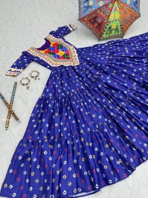 Navratri Special Beautiful blue Gown